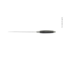 Couteau à pain, en ébène, mitres inox, finition satinée