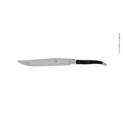 Couteau à pain, en ébène, mitres inox, finition satinée