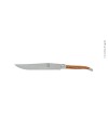 Couteau à pain, en bois de rose, mitres inox, finition satinée