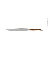 Couteau à pain, en thuya, mitres inox, finition satinée