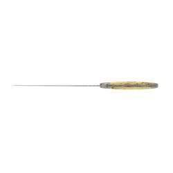 Couteau à découper, en bouleau, mitres inox, finition satinée