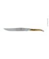 Couteau à découper, en genévrier, mitres inox, finition satinée