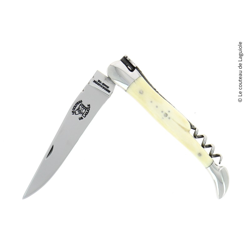 Couteau pliant 2 pièces en os