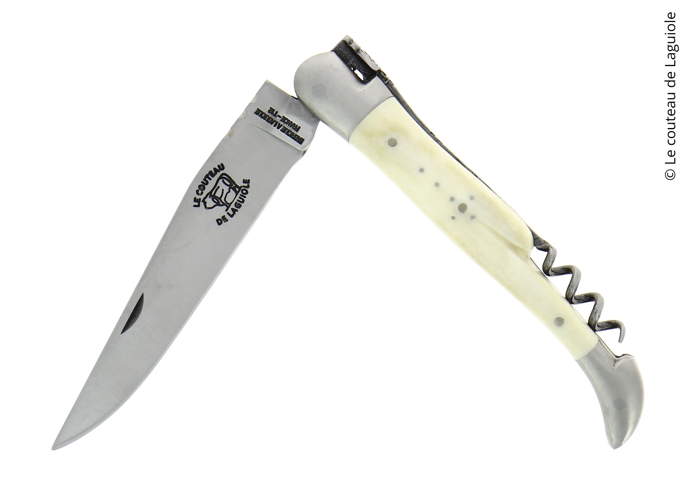 Couteau pliant 2 pièces en os