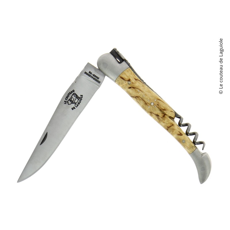 Couteau pliant 2 pièces en bouleau