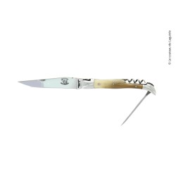 Couteau pliant 3 pièces en pointe de corne claire
