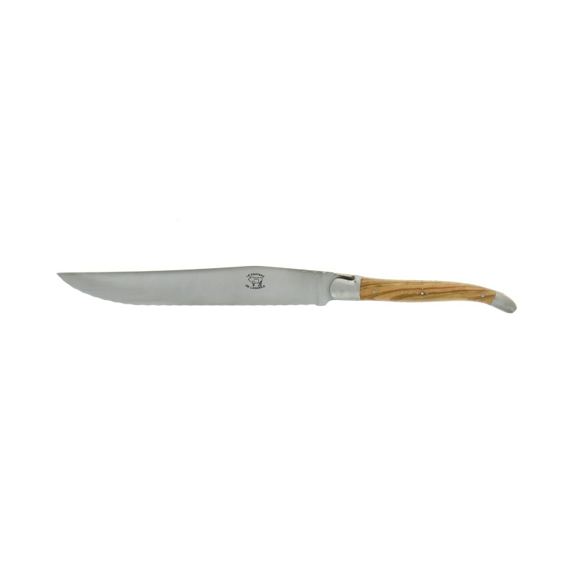 Couteau à pain de Laguiole, en olivier mitres inox