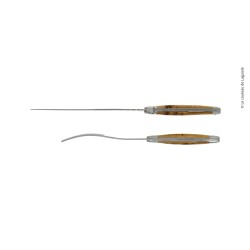Service à découper, en genévrier, mitres inox, finition satinée