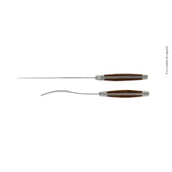 Service à découper, en thuya, mitres inox, finition satinée